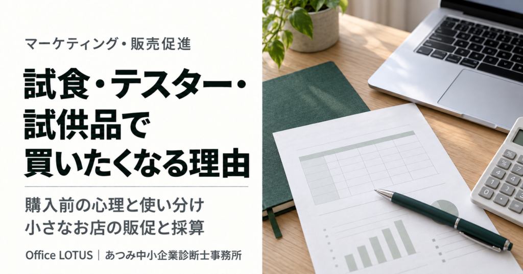 試食・テスター・試供品の効果と使い分け